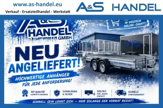 Zaslaw 235 SU ALU Kipper 750 kg Anhänger Tieflader 235x132x35 LED Alutrailer - Bild 1