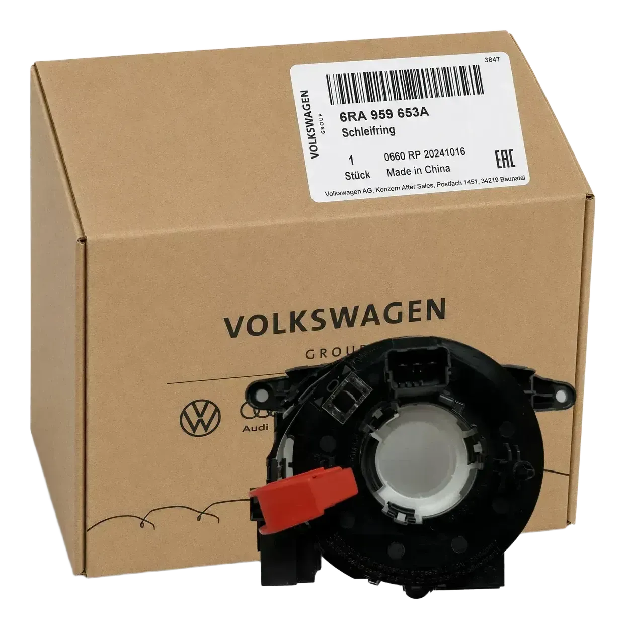 NEU Original Volkswagen UP Polo T6 Seat Ibiza Arona Skoda Schleifring 6RA959653A - Bild 1