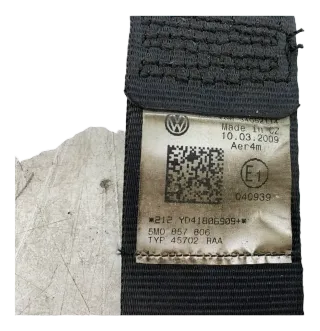 Original VW Golf 5 V Plus Sicherheitsgurt Hinten Rechts 5M0857806 - Bild 3
