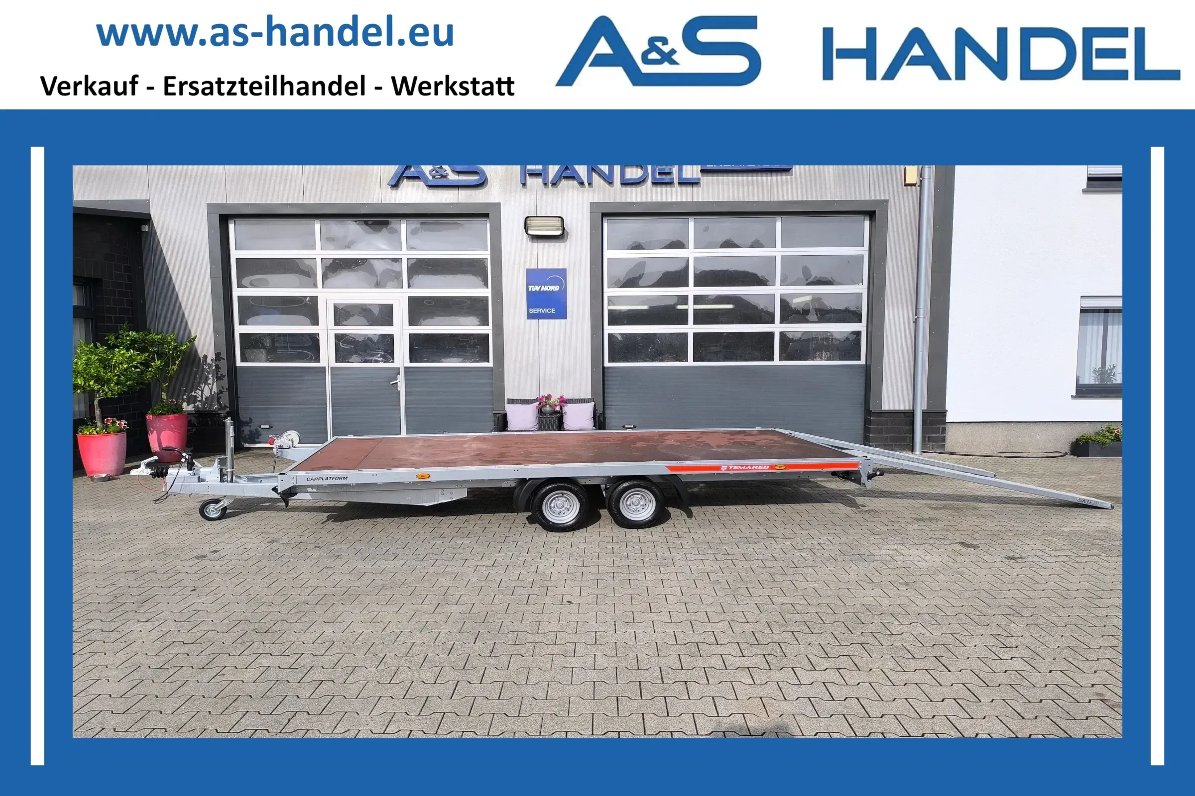 Temared Carplatform 4021/2 2,7 to Anhänger Plattform 400x210 - Bild 1