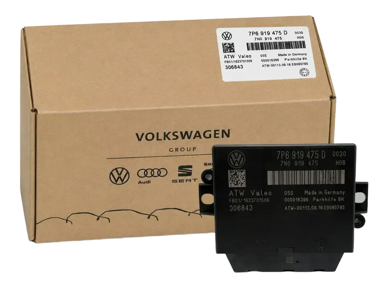 NEU Original Volkswagen Touareg Sharan Einparkhilfe PDC Steuergerät 7P6919475D - Bild 1