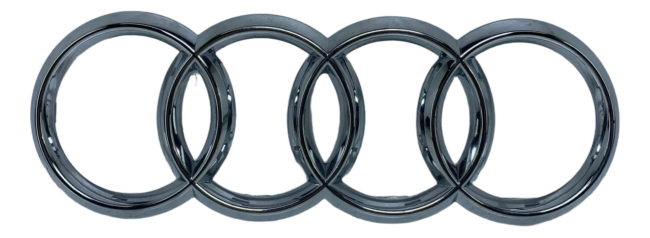 NEU Original AUDI E-Tron Emblem Ringe Chrom Stoßstange Vorne 4KE853605 - Bild 1