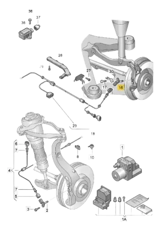 NEU Original Audi A4 A5 A6 A7 A8 R8 Q5 VW Phaeton Drehzahlfühler ABS 4E0927804 - Bild 6