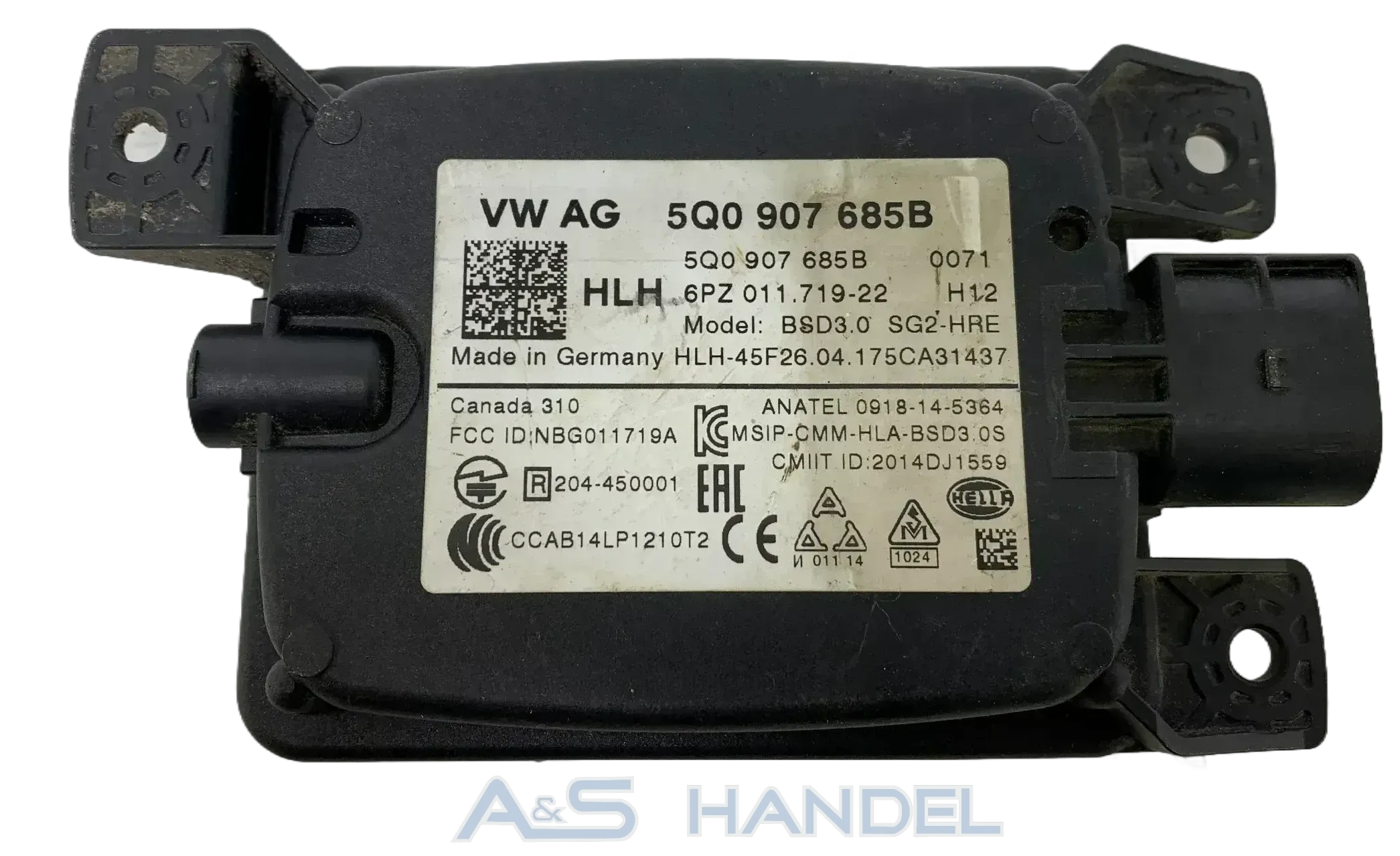 Original VW Seat Skoda Steuergerät Totwinkelerkennung Steuergerät 5Q0907685B - Bild 1