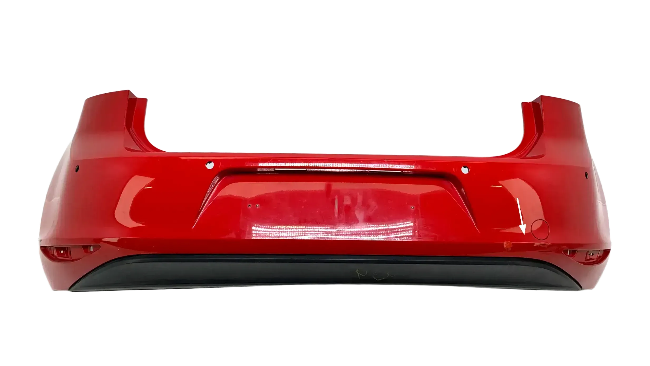 Original Volkswagen Golf 7 VII Stoßstange Heckstoßstange PDC Hinten Rot 5G680742 - Bild 1