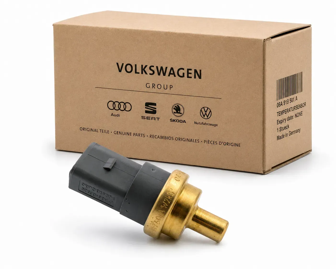 Original Volkswagen Audi Seat Skoda Kühlmitteltemperatur Sensor 06A919501A - Bild 1