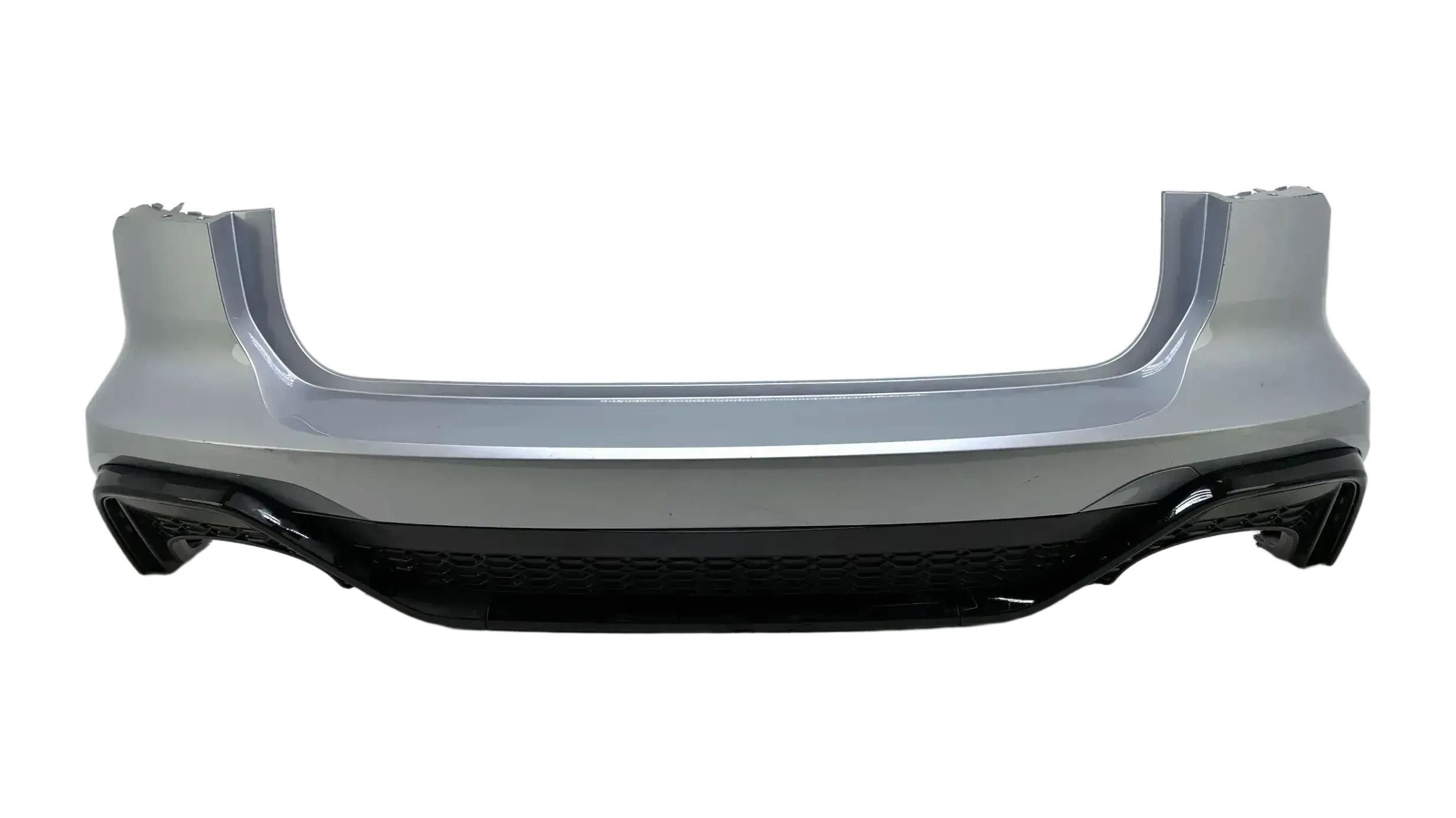 Original Audi RS6 C8 Heckstoßstange Silber mit Diffusor schwarz hinte 4K8807511J - Bild 1
