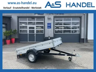Zaslaw 235 SU ALU schwarz Kipper 750 kg Anhänger Tieflader 235x132x35 LED Alutrailer - Bild 1