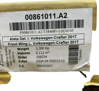 Kotflügel Vorne Links für Volkswagen Crafter Sprinter ab 2017 zum Lackieren - Bild 7