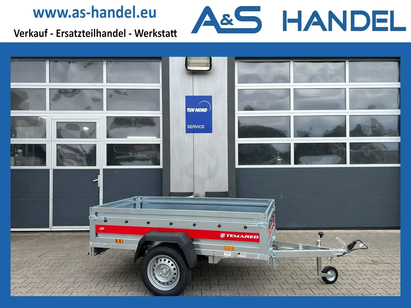 Temared ZIP 2010 kipper Kastenanhänger Anhänger 750 kg Stützrad **Aufstellbar** - Bild 1