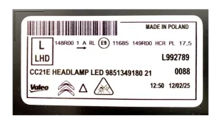 NEU Original Citroen C3 Aircross LED Vision Frontscheinwerfer Links 9851349180 - Bild 9