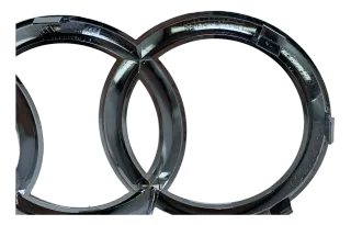 NEU Original AUDI E-Tron Emblem Ringe Chrom Stoßstange Vorne 4KE853605 - Bild 3