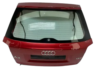 Original Audi A3 8P Heckklappe Hinten Rot mit Kabelbaum + Scheibe - Bild 2