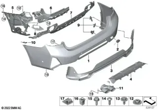 NEU & ORIGINAL BMW G21 PDC Halter Einparkhilfe 51125A697D1 - 4 Stück - Bild 5