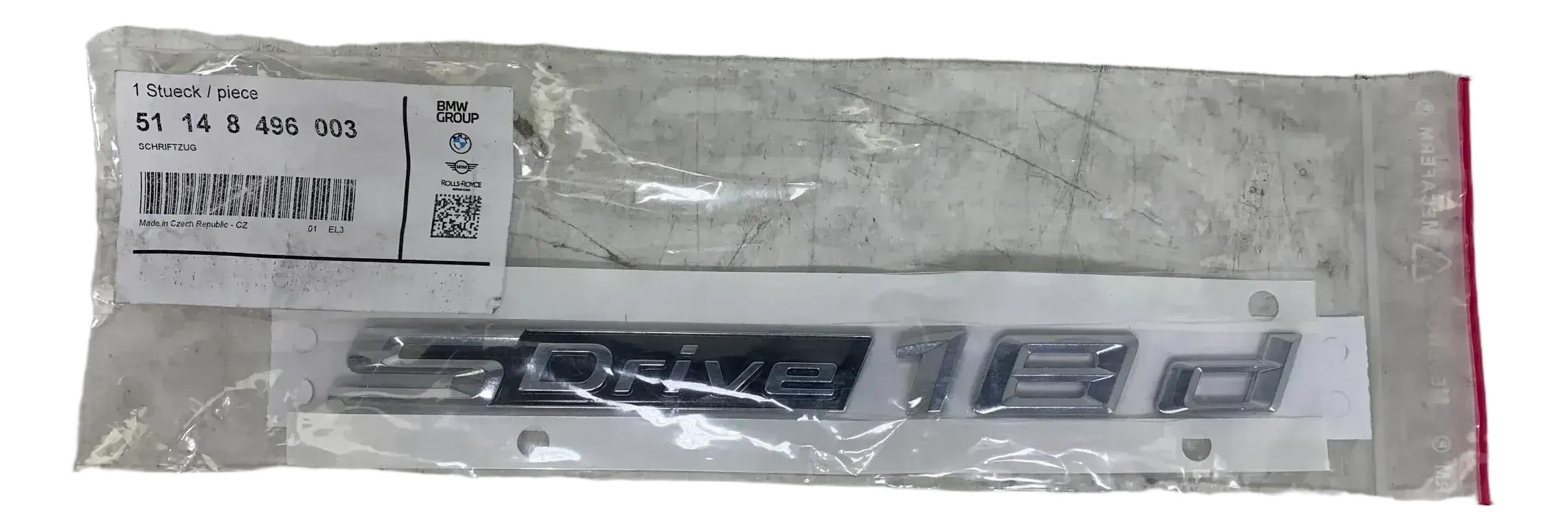 NEU Original BMW Emblem S Drive 18d Kofferraum X1 X2 Schriftzug 51148496003 - Bild 1