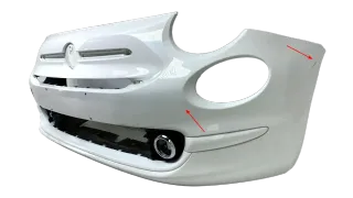 Original Fiat 500 Facelift Stoßstange Stoßfänger Stoßstange Vorne Weiß 735619476 - Bild 3