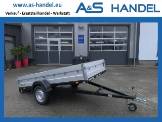 Zaslaw 265 SU ALU schwarz Kipper 750 kg Anhänger Tieflader 265x132x35 LED Alutrailer - Bild 1
