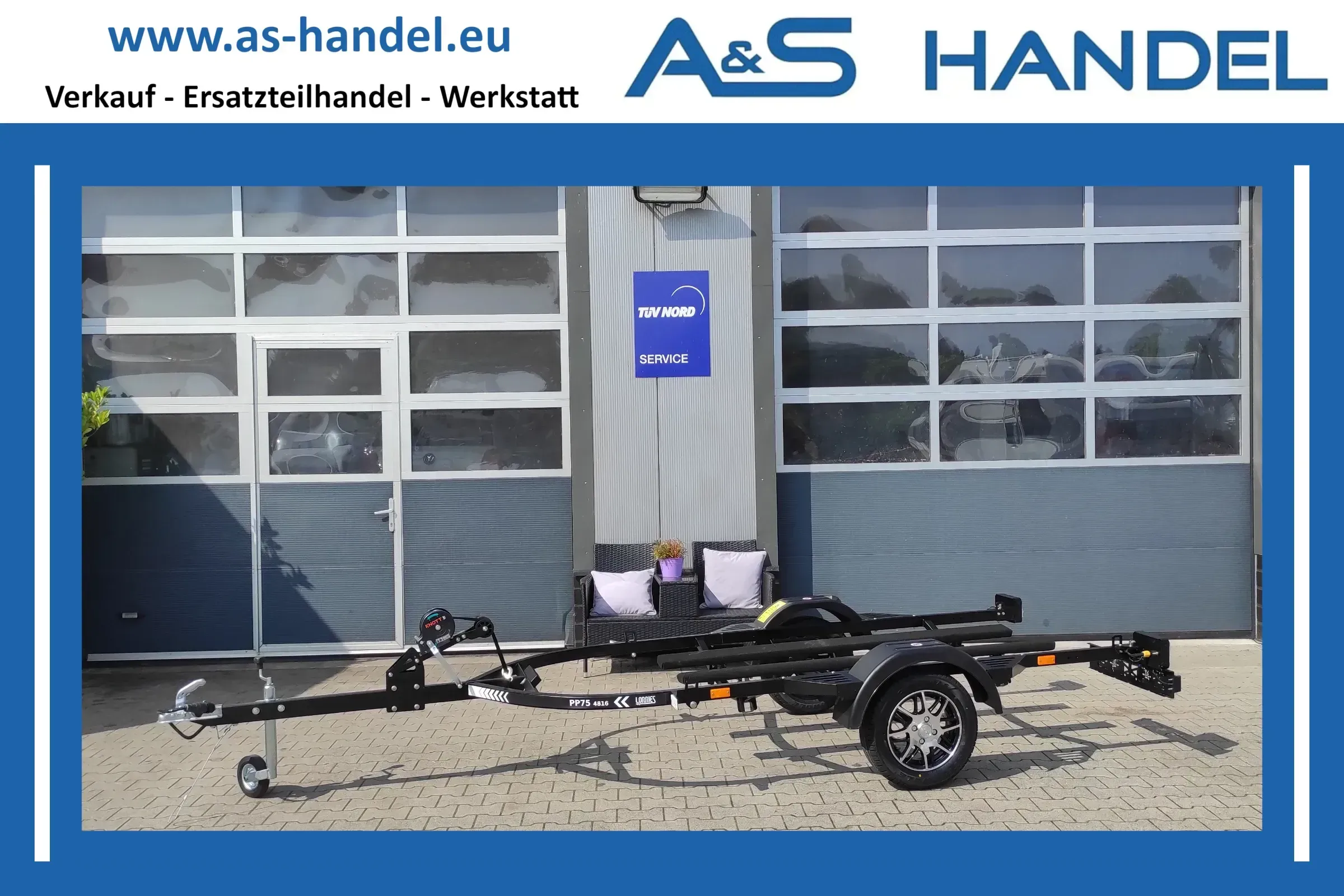 Lorries PP75 4816 Trailer Anhänger Jetski 750kg Jetloader schwarz - Bild 1