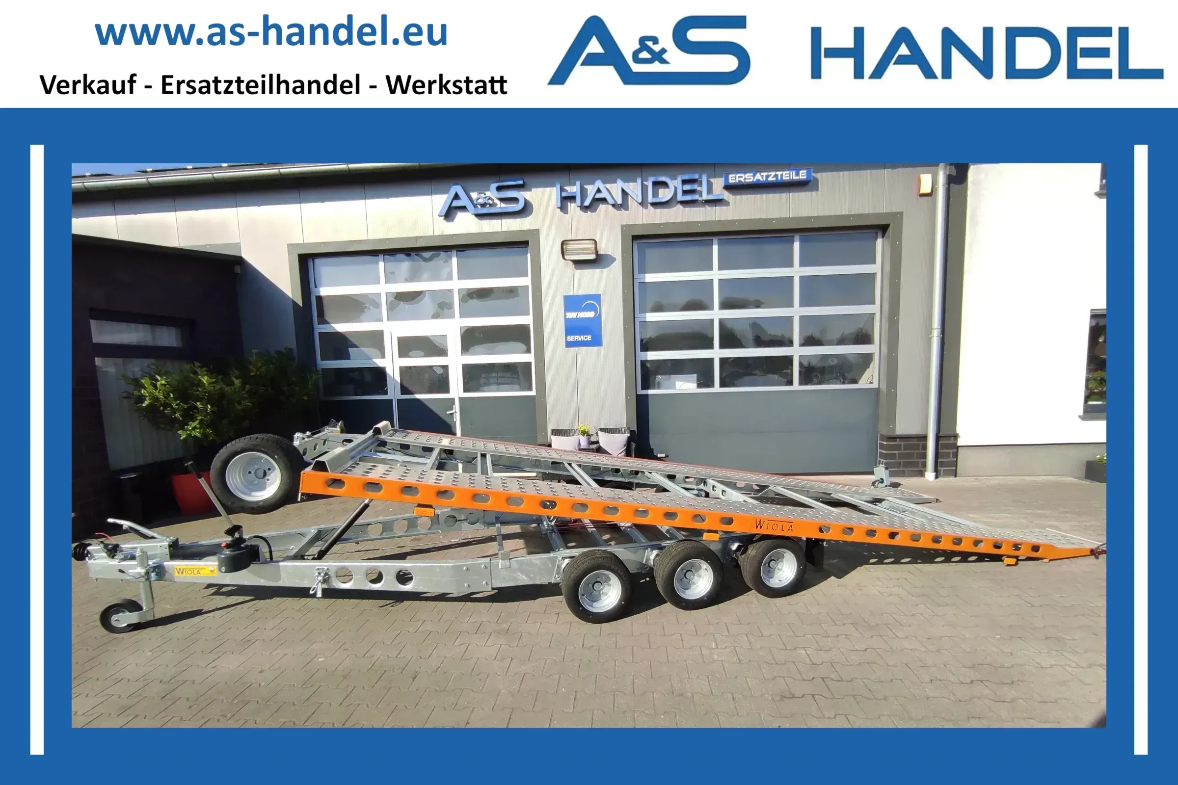 Wiola W23R L35G65P ALU Autotransporter Anhänger 6,5m 3.500 offen - Bild 1