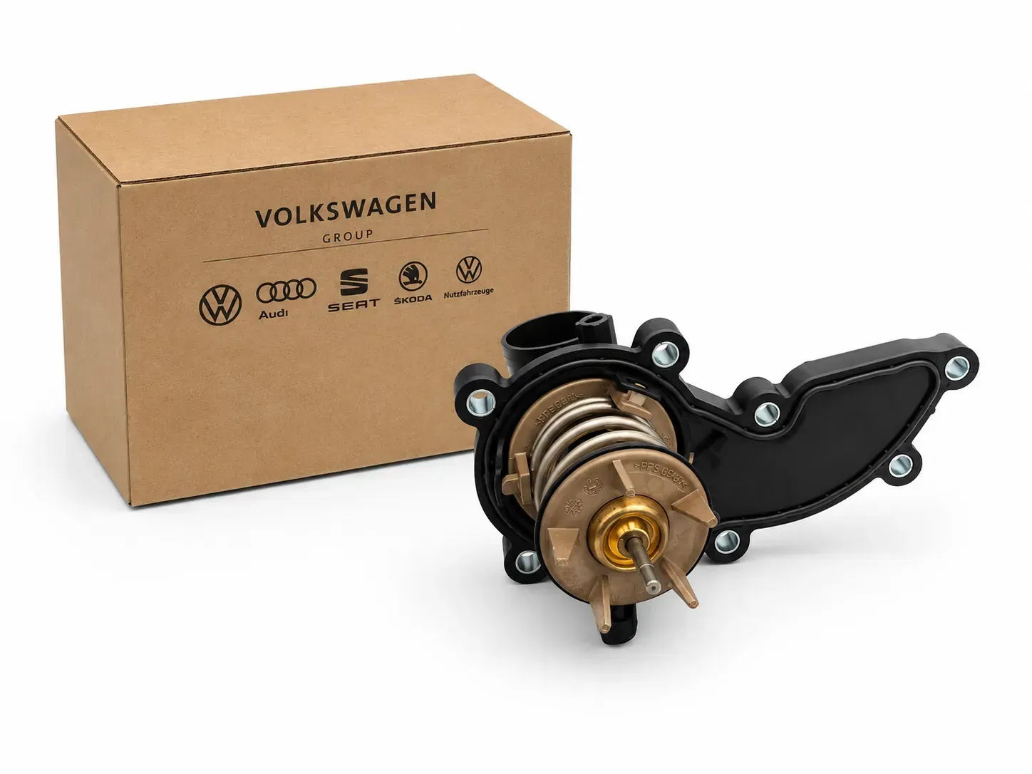 Original VW Audi A4 A5 A6 A7 A8 Q5 Q7 Kühlmittelregler Thermostat 06E121111AL - Bild 1
