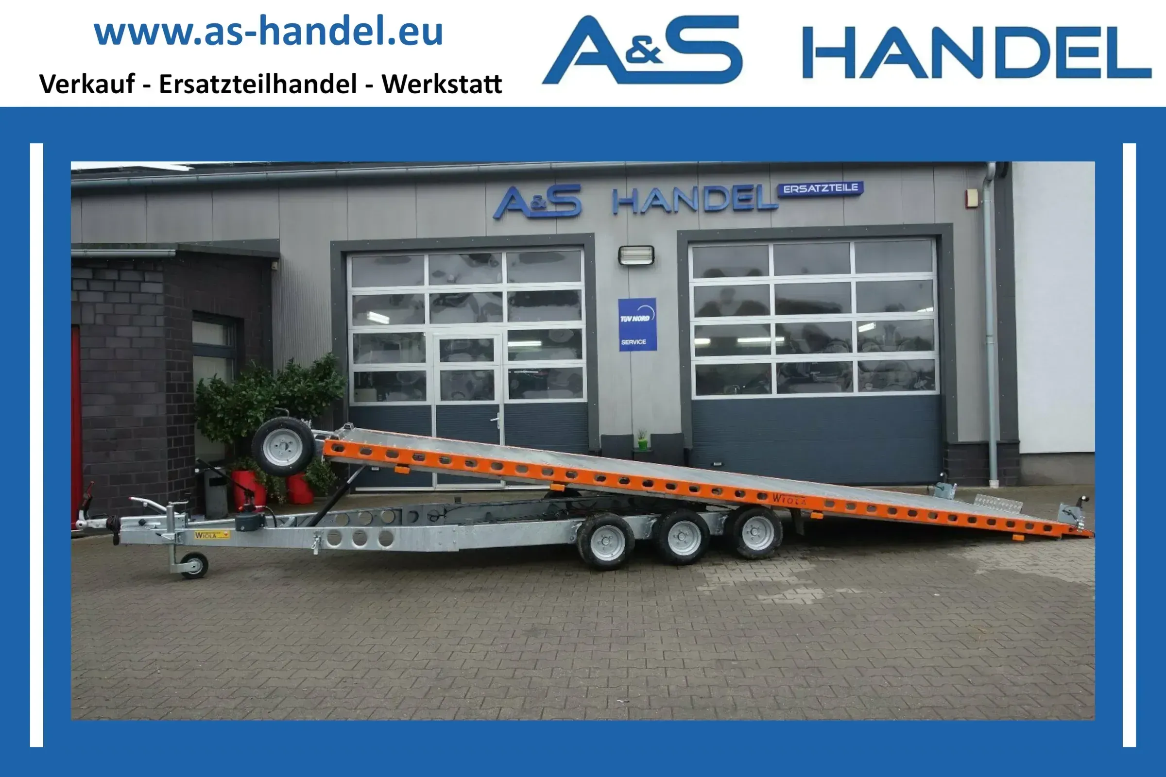 Wiola W23R L35G65P ALU Autotransporter Anhänger 6,5m 3.500 kg - Bild 1