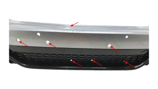 Original Audi RS6 C8 Heckstoßstange Silber mit Diffusor Hinten 4K8807511J - Bild 4