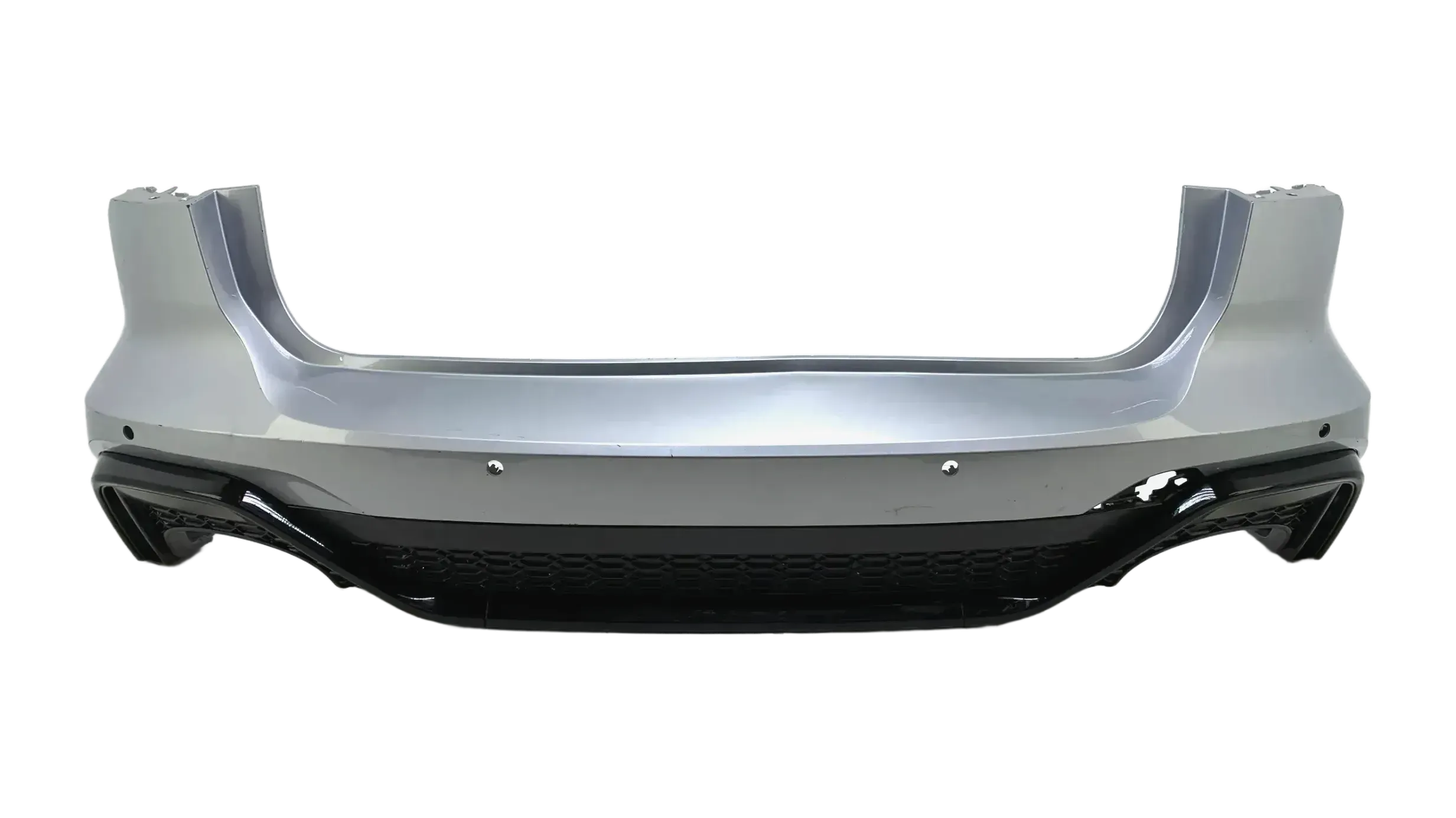 Original Audi RS6 C8 Heckstoßstange Silber mit Diffusor hinten 4K8807511J - Bild 1