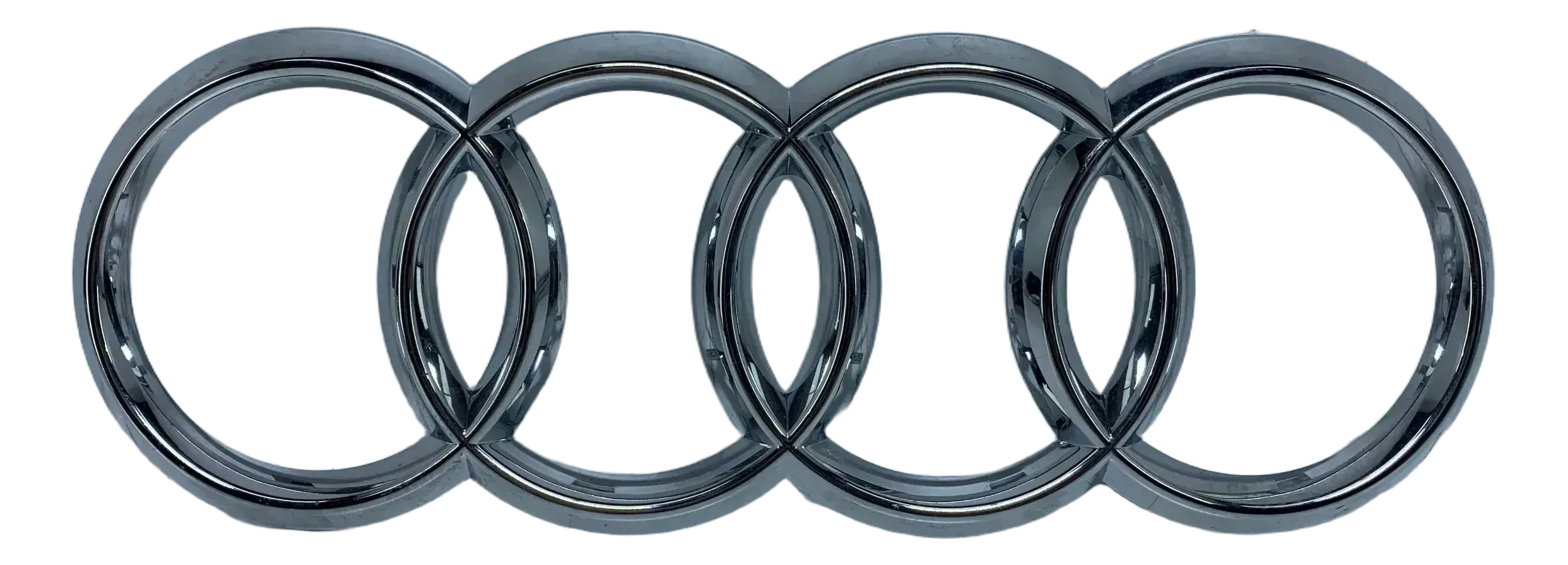 NEU Original AUDI E-Tron Emblem Ringe Chrom Stoßstange Vorne 4KE853605 - Bild 1
