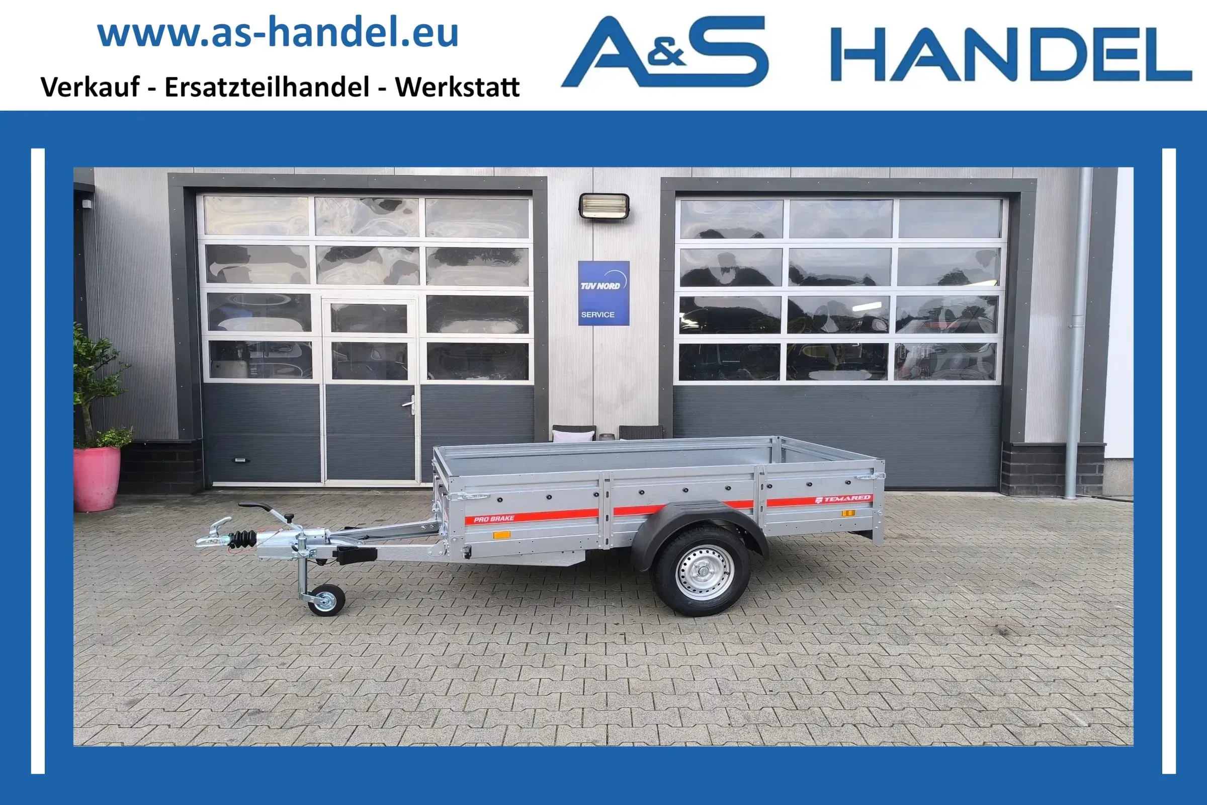 Temared Pro Brake 2612 1,3T 1300kg Tieflader 264x126 cm 1 to. NL - Bild 1