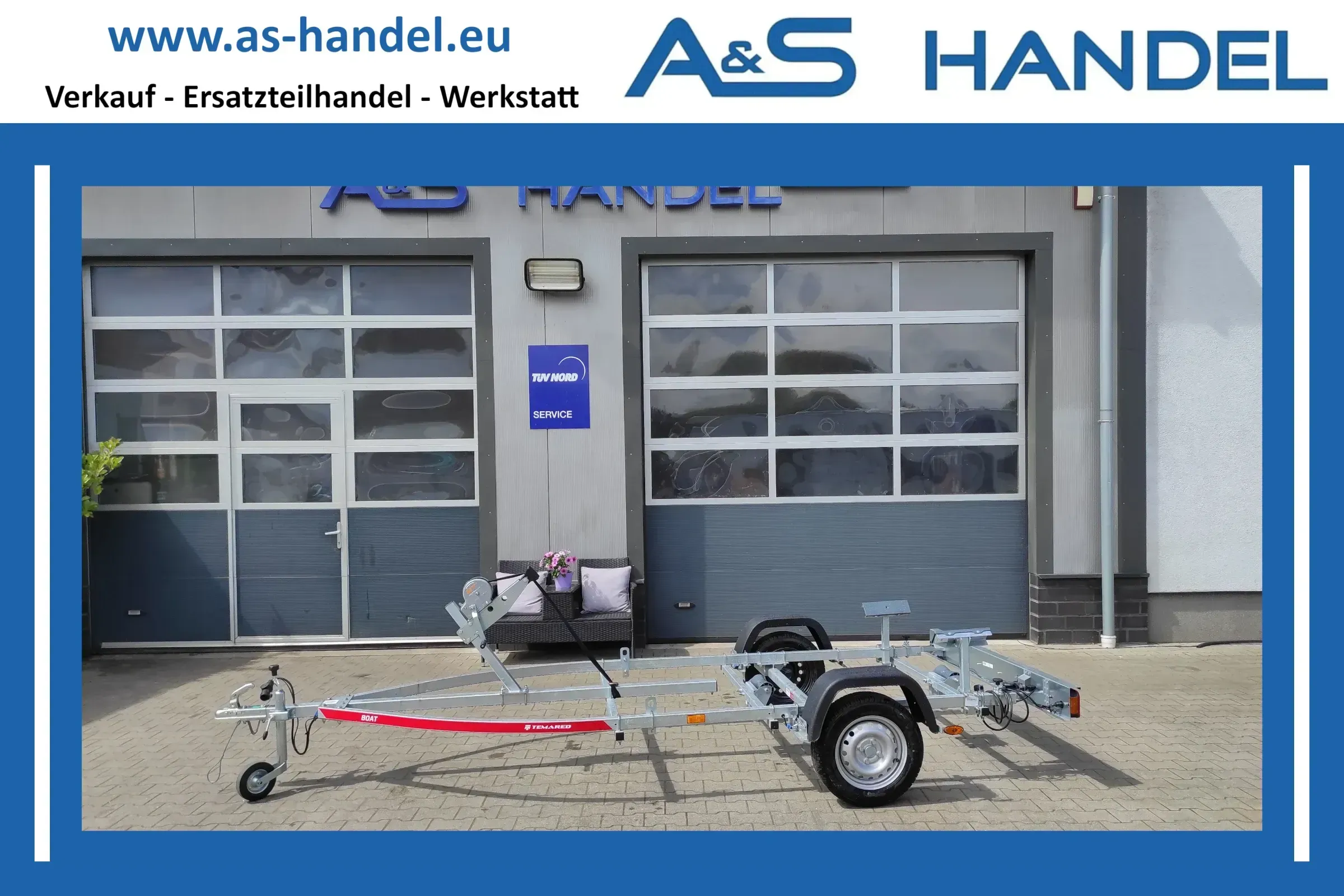 Temared Bootstrailer Bootanhänger B06/060/18 750 kg 5,4 Angelboot - Bild 1