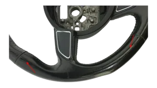 Original AUDI A1 Lederlenkrad Sportlenkrad Schwarz Vorne Links 8X0419091K - Bild 4