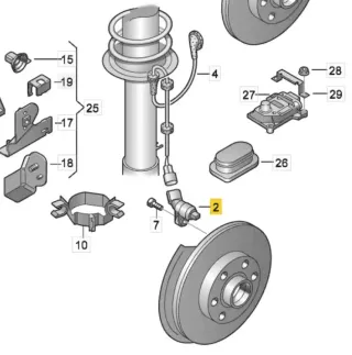 NEU ATE Original Audi Seat Skoda VW Sensor ABS Raddrehzahl VL 10.0711-5273.3 - Bild 4