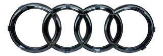NEU Original AUDI E-Tron Emblem Ringe Chrom Stoßstange Vorne 4KE853605 - Bild 2