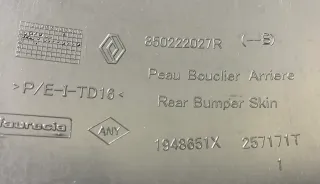 Original Dacia Duster II  Heckstoßstange Stoßstange Hinten Blau 850222027R - Bild 8