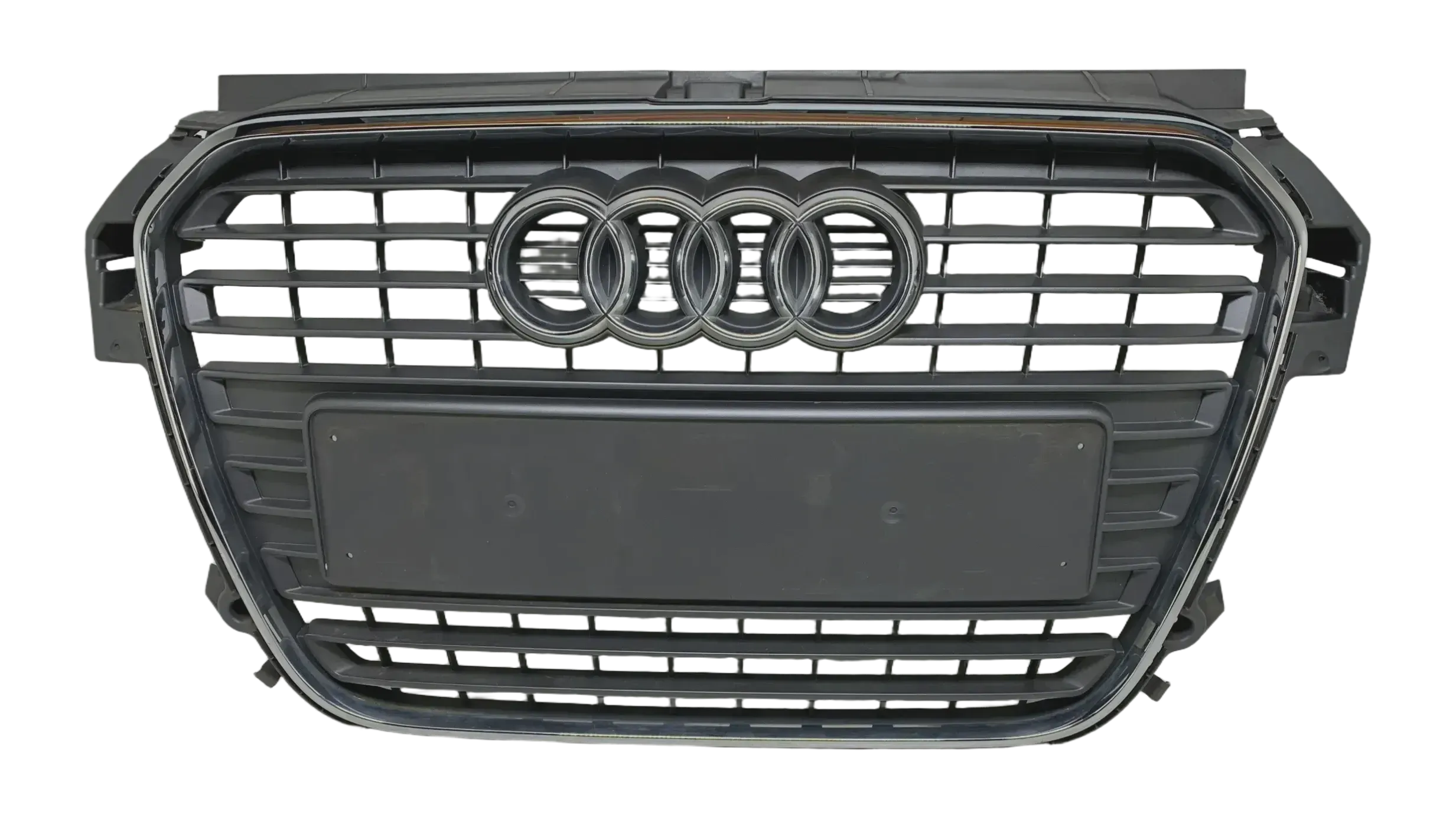 NEU Original Audi A1 8X Kühlergrill Stoßstange Steingrau Chrom 8X0853651 - Bild 1