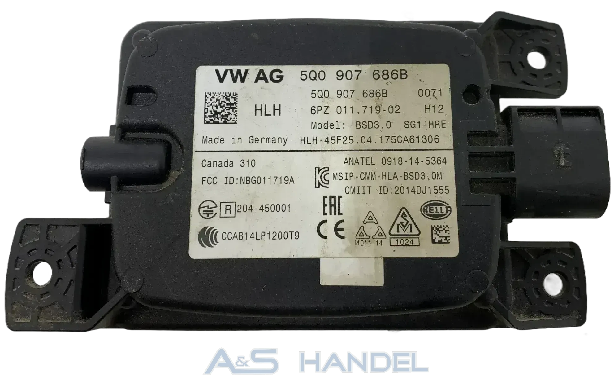 Original VW Seat Skoda Steuergerät Totwinkelerkennung 5Q0907685B - Bild 1