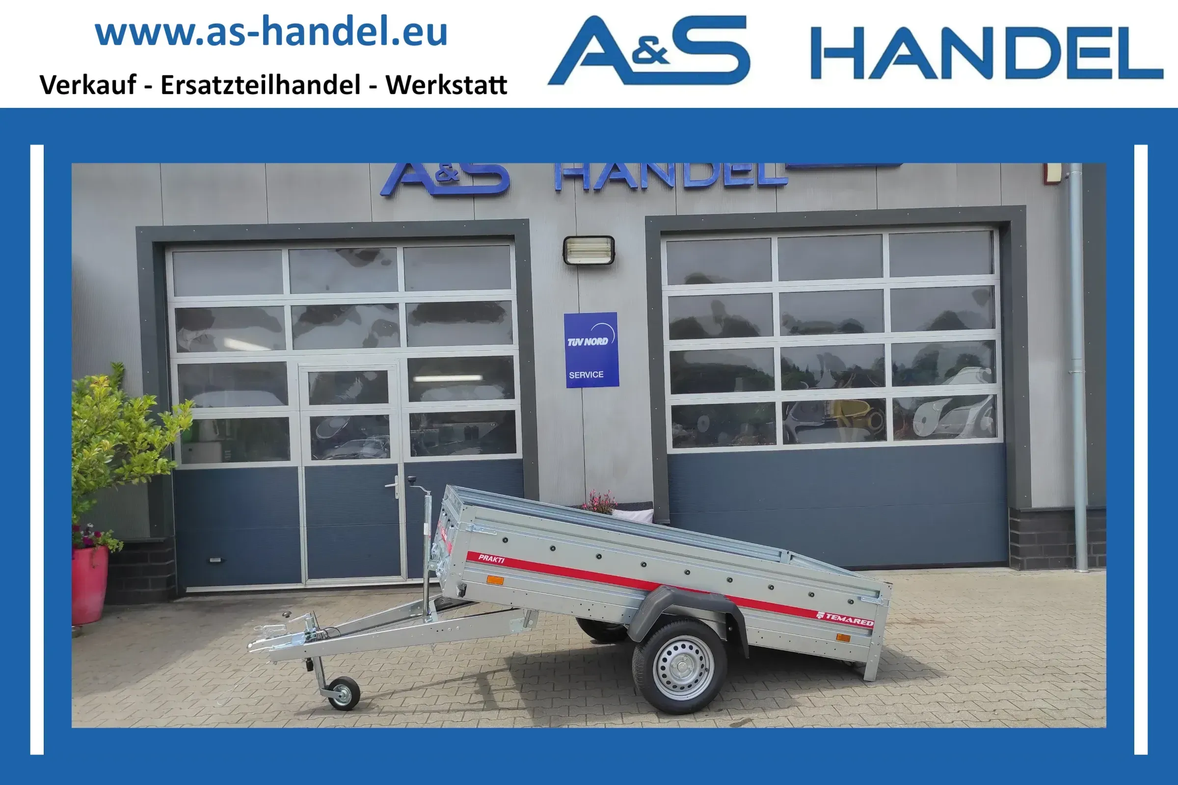Temared Anhänger Prakti 2612 750 kg kipper Tieflader - Bild 1