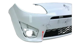 Original Renault Twingo II Stoßstange Weiß mit Gitter Vorne 8200649327 - Bild 3