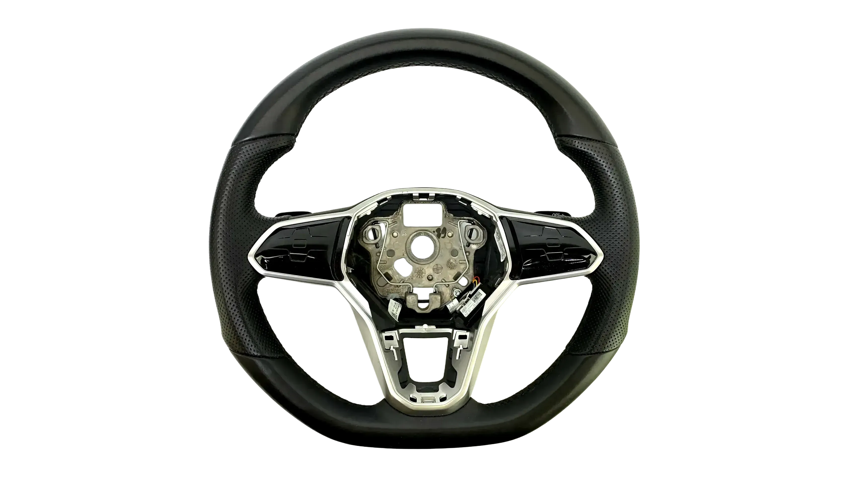 - NEU - Original Lederlenkrad Schaltwippen VW Golf 8 5H VIII 5H0419089FB Lenkrad - Bild 1